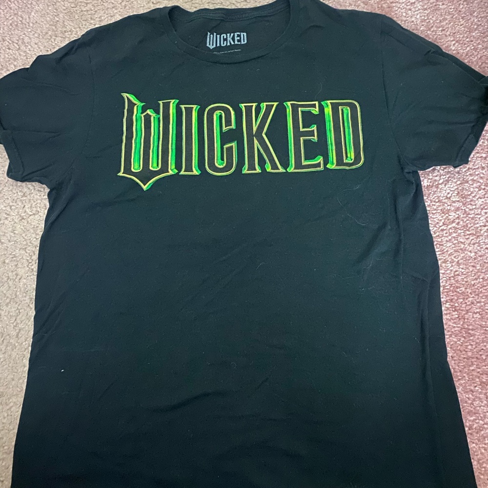 Wicked Movie Green Logo Black Shirt Womens Medium Elphaba